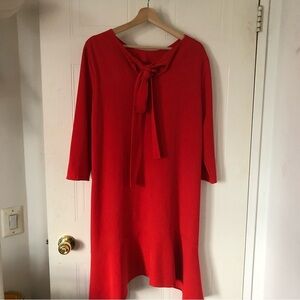 Calvin Klein Bright Red Longsleeve Dress